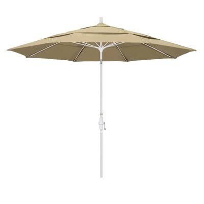 Arlmont  Co. Mariyah 11& Market Umbrella Frame Color: Matted White, Fabric Color: Sunbrella A Antique Beige KJV7_D4MBE16