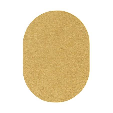 Solid Color Indoor Area Rugs, Yellow - 7&6 inchx10& Oval YJX6_J7MYH69