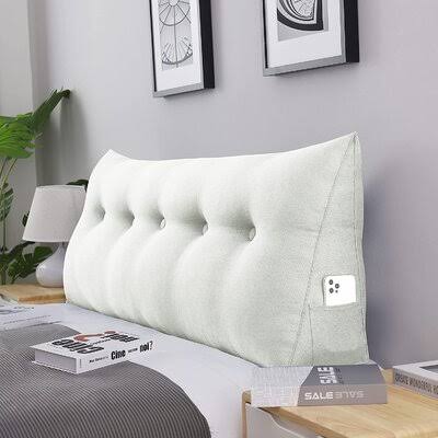 Linen Blend Wedge Pillow Wowmax Color: Off White, Size: 20x22Hx59x22W FXF4_R0PIT95