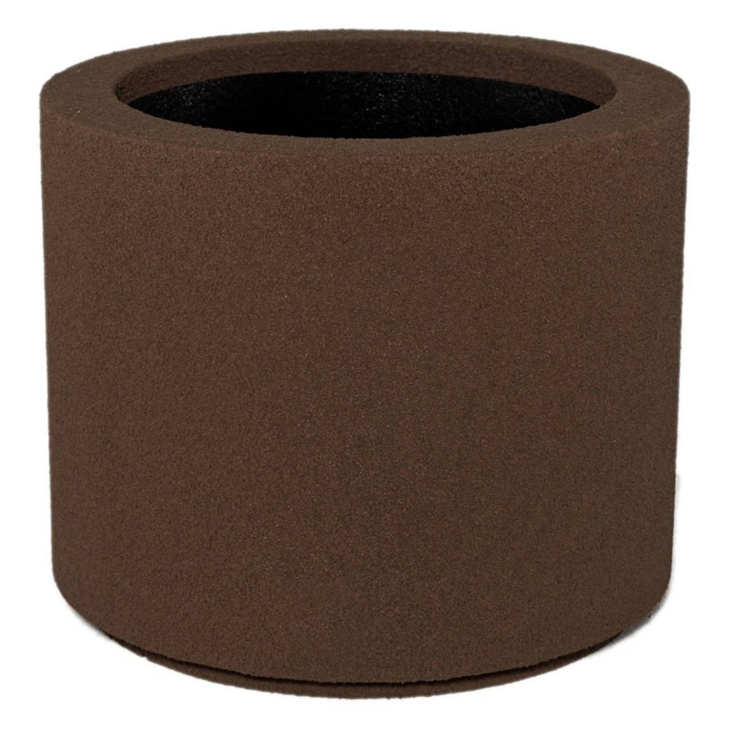 Poly-Stone Monterray 23 in. x 23 in. Square Planter Dark Brown DTL6_Y5NRV19