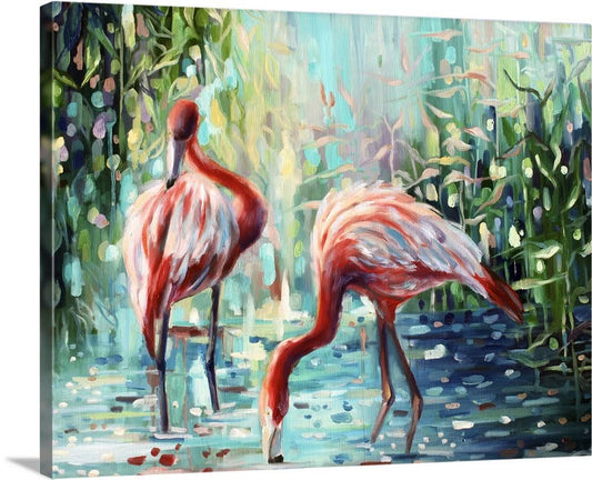 Flamingos Delight | Canvas Wall Art | 45x36 | Great Big Canvas CTY3_E6YOW92