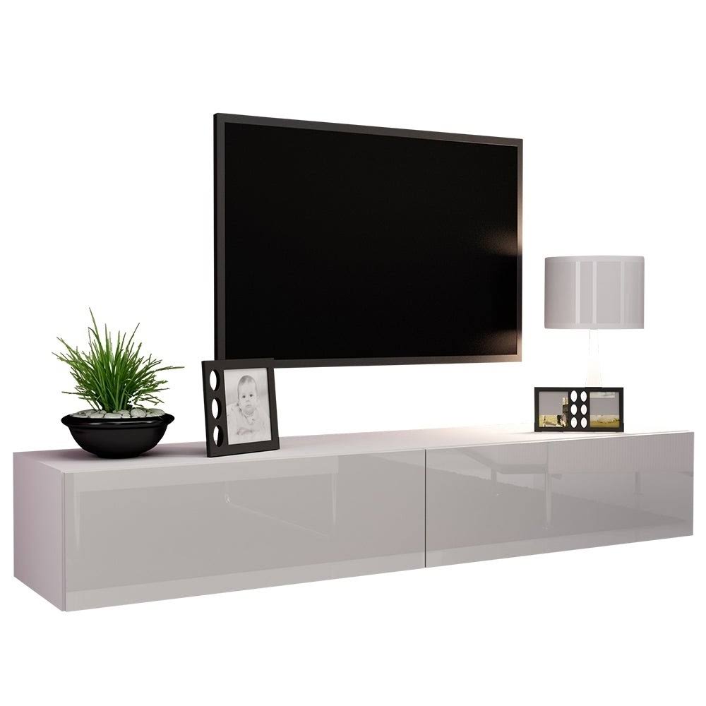 Maximahouse Vigo High Gloss TV Stand - White HSX4_U6BHF37