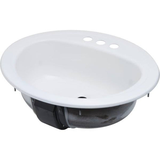 Bootz 17 x 20 Oval Lavatory Sink White Porcelain Steel Package of 6 APG7_T2VCY01