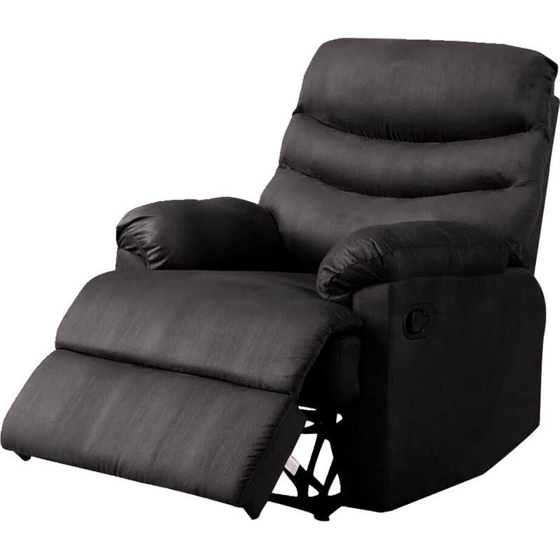 Kingway Furniture Tolar Microfiber Manual Recliner - Black ZEY8_O8NJU53