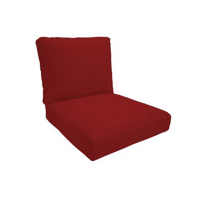 Eddie Bauer Outdoor Sunbrella Seat/Back Cushion Fabric: Canvas Jockey Red, Size: 5x22 H x 26x22 W x 30x22 D RVQ8_I5XQT85