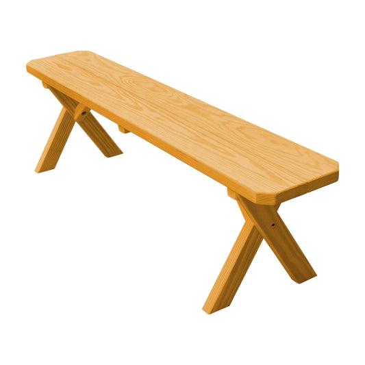 Pressure Treated Pine 5& Crossleg Bench - Natural Stain OLC7_V1NVE43