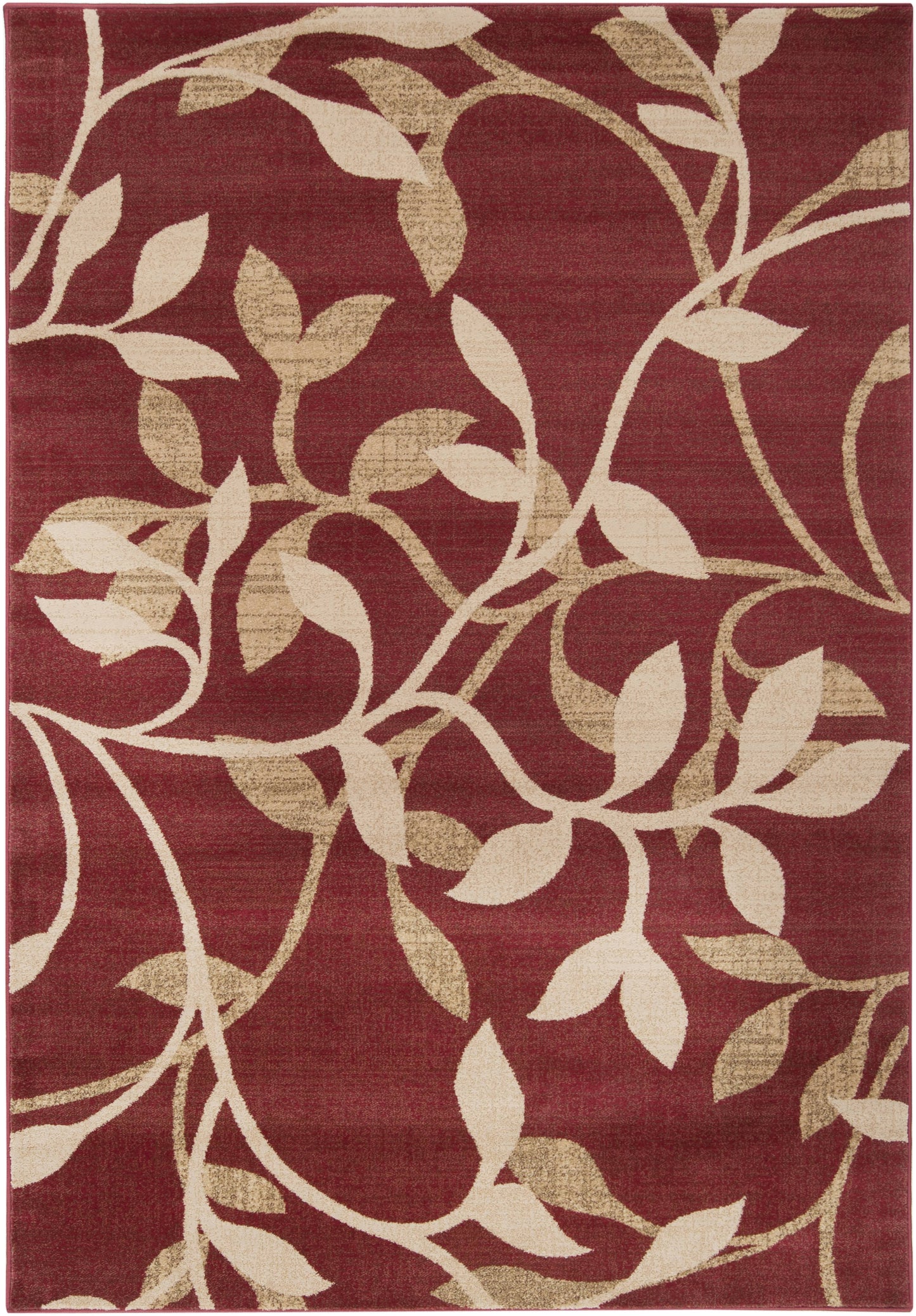 Traditional RLY Medium Pile Tan Turkish Polypropylene Floral Area Rug WKW1_U2MLW63