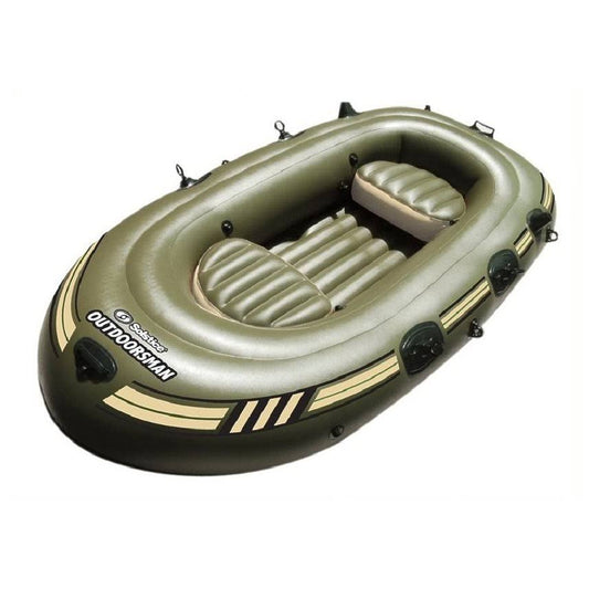 98 inch Black and Green 4 Person Inflatable Fishing Boat Float MOE5_C6RHX78