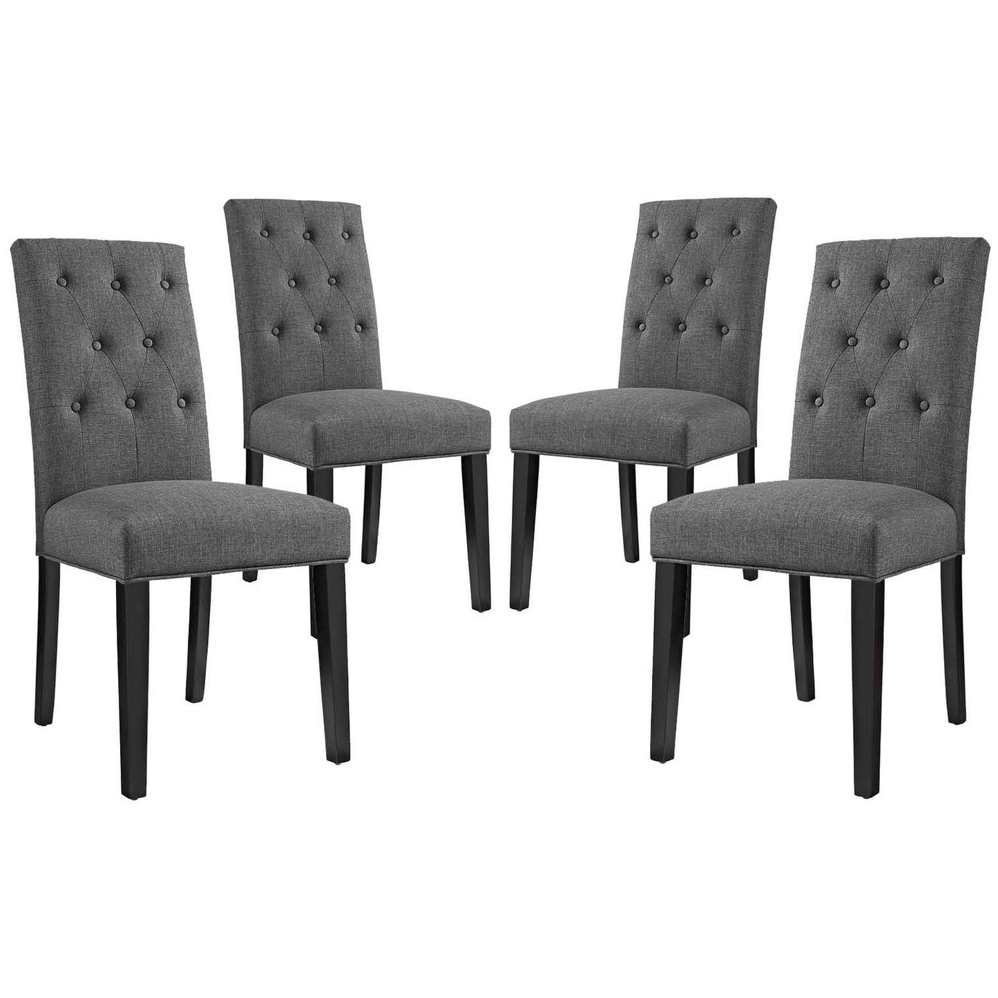 Modway Confer Dining Side Chair Fabric Set of 4 - Gray FDR9_C7PDO35