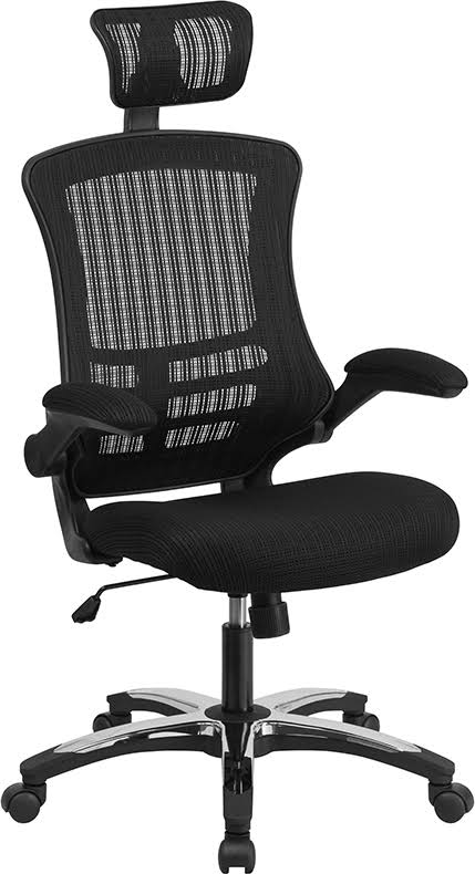 Modern BHFF-00086 Black High Back Mesh Ventilated Lumbar Commercial Office Chair FDT5_O5HGW22