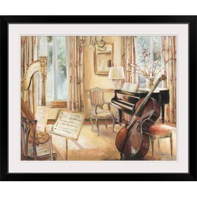 Yves My Sons Cello& by Marilyn Hageman Painting Print Fleur De Lis Living Size: 27x22 H x 32x22 W x 1x22 D, Format: Black Frame FJO7_W9RLY91