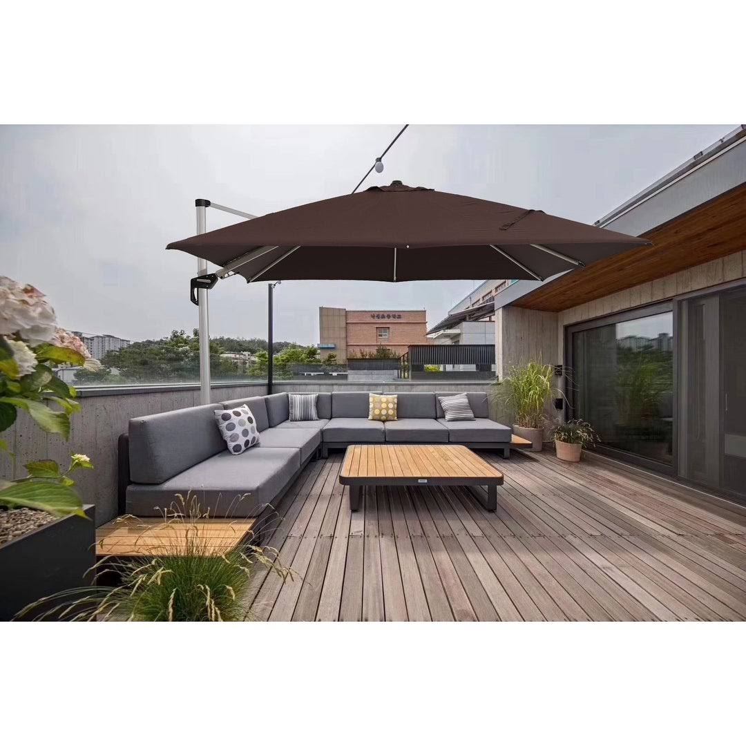 9.8 ft Offset Patio Cantilever Umbrella - Terra Cotta NKQ4_D3GEE74