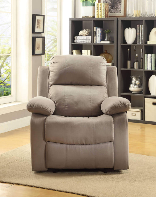 Recliner in Olive - Microfiber, Wooden Frame, Olive YIB8_U3GDI19