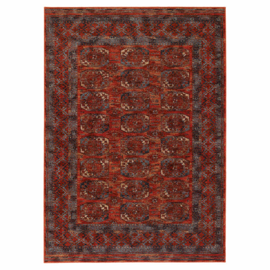 Couristan Timeless Treasures Afghan Panel Rug Rust GCO4_J5XKE95