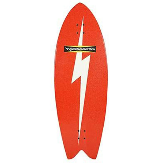 Hamboard Pescadito 43x22 Surf Skate Skateboard - Red Yellow Bolt XBP5_X9CLS94