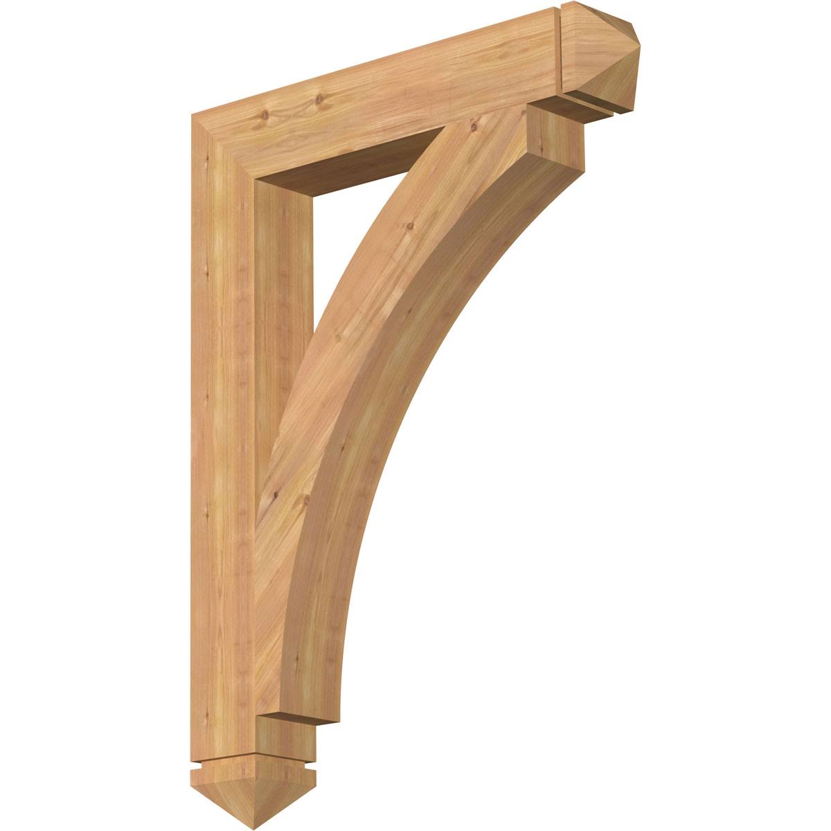 Ekena Millwork 5 1/2x22W x 34x22D x 46x22H Thorton Arts  Crafts Smooth BRACKET, Western Red Cedar IPY7_T0AAN17