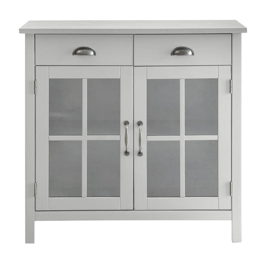 Accent Cabinet 2 Glass Doors + 2 Drawers 32x22Lx14x22Wx31x22H. by Belray - London Grey PWA8_C2KYO20