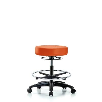 Calliope Lab Stool Symple Stuff Seat Color: Orange, Foot Type: Casters QTV5_J9JMM38