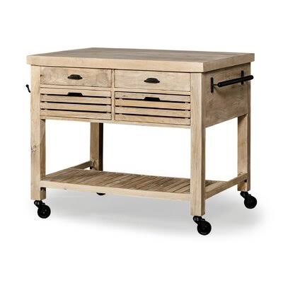 Clearfield Kitchen Island Solid Wood Rosecliff Heights OHJ7_J4BKU28