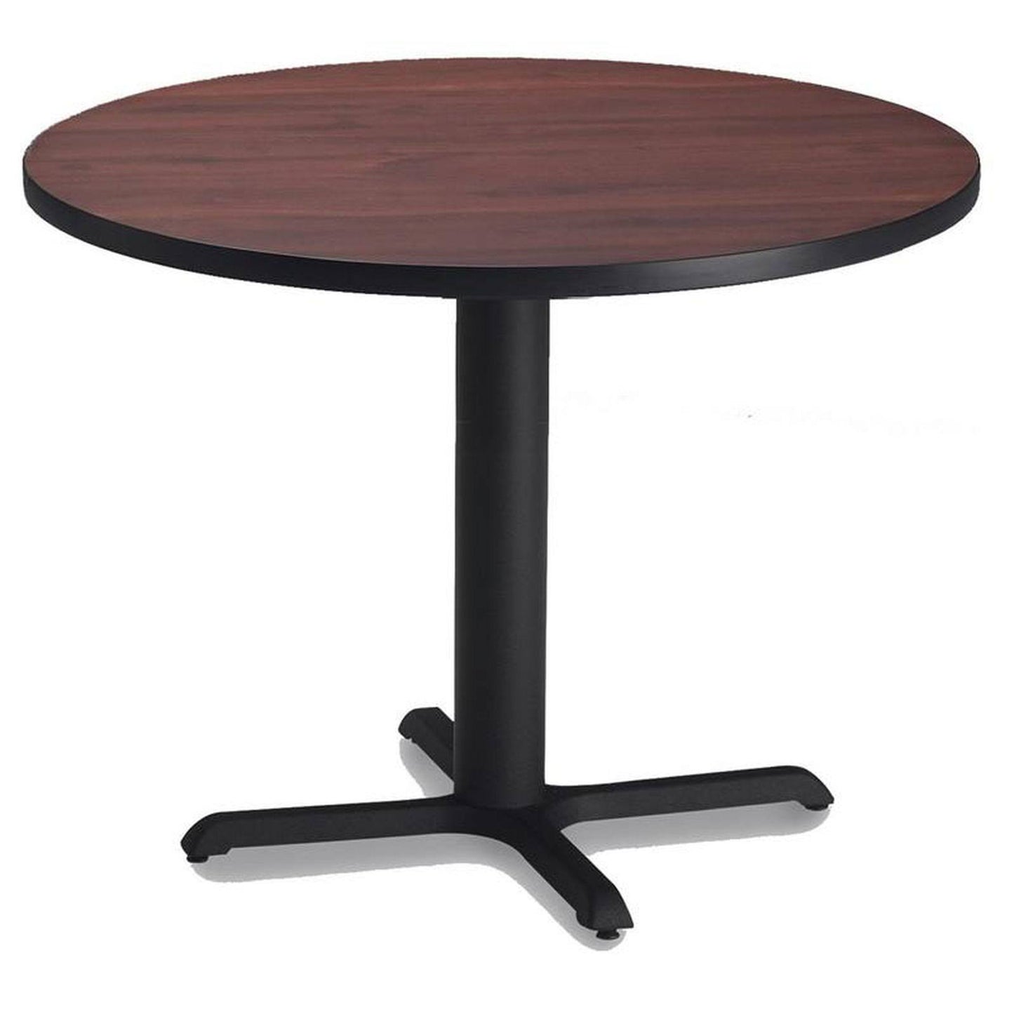 Mayline Bistro 42x22 Round Dining Height Table Black, Regal Mahogany [CA42RLBTRMH] NQF3_U2NQK41