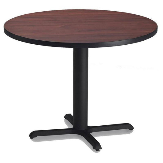 Mayline Bistro 42x22 Round Dining Height Table Black, Regal Mahogany [CA42RLBTRMH] NQF3_U2NQK41