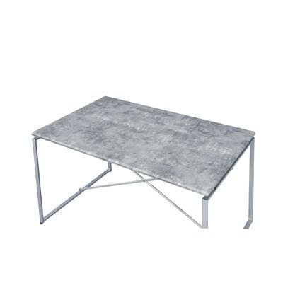 Adelinah 28x22 Dining Table 17 Stories Color: Gray/Silver LZL9_P0TWO32