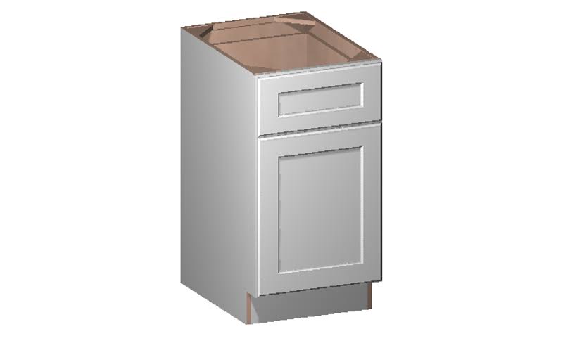 Wilora Hawthorne Shaker White 18x22 x 34.5x22 x 24x22 1 DOOR, 1 Drawer, 1 Shelf Base Cabinet | High-Density Fiberboard (HDF) SW- PLR6_M2JEH90