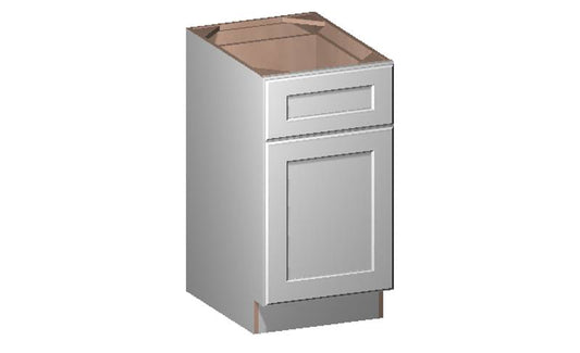 Wilora Hawthorne Shaker White 18x22 x 34.5x22 x 24x22 1 DOOR, 1 Drawer, 1 Shelf Base Cabinet | High-Density Fiberboard (HDF) SW- PLR6_M2JEH90