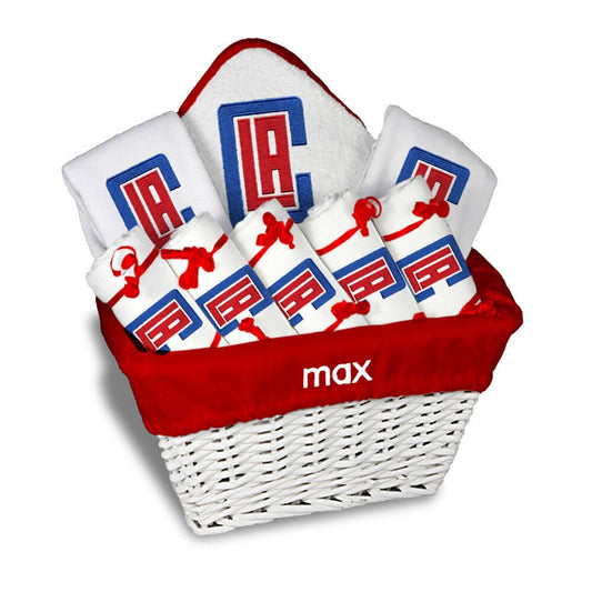 La Clippers Newborn  Infant Personalized Large Gift Basket - White XAH4_D3SBO39