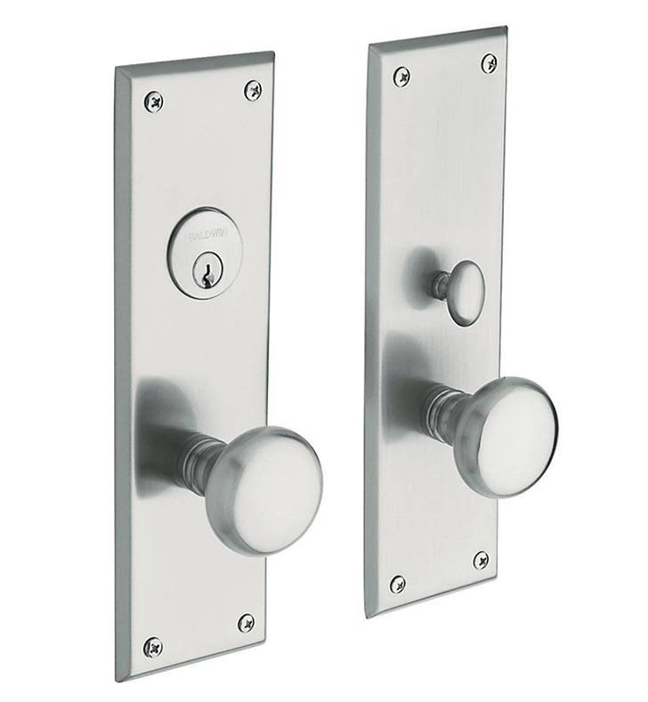 Baldwin 6552.ENTR Baltimore Single Cylinder Mortise Handleset Trim Set Satin Chrome IBM6_R4DJC47