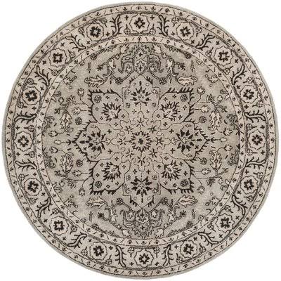 Evans Oriental Handmade Tufted Wool Gray/Beige Area Rug Ophelia  Co. Color: Grey / Beige, Rug Size: Round 6& TFC9_W3HXU27