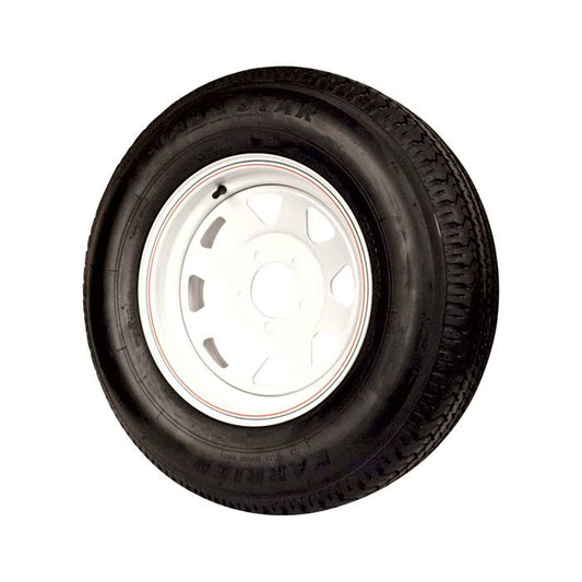 Martin Wheel Speed 8-Ply Radial Trailer Tire Assembly ST205 75R14 Spoke Model Dm205r4d-5ci KYT5_V4NRG39