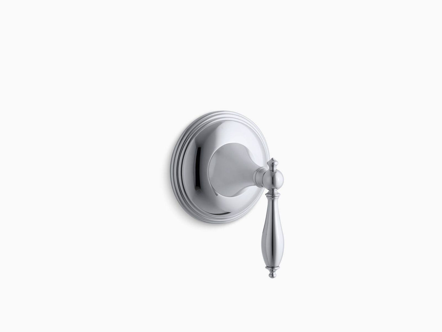 Kohler K-T10304-4M-CP Finial Traditional Valve Trim with Lever Handle for TRANSFER Valve, Requires Valve ITF9_L6LBF08