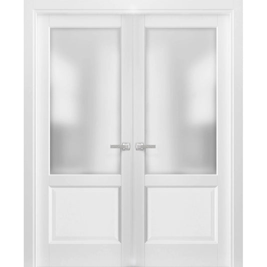 Lucia Glass Wood Standard Door SARTODOORS Size: 32x22 x 80x22 IWG8_R3KGF66