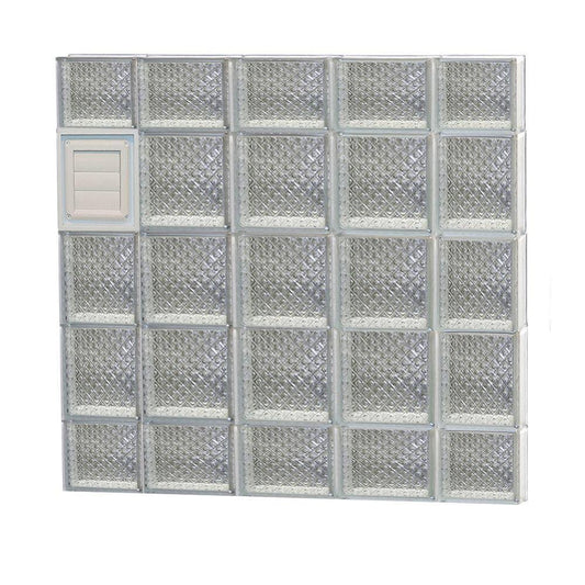 REDI2SET Diamond Pattern Frameless Replacement Glass Block Window (Rough Opening: 36-in x 36-in; Actual: 34.75-in x 34.75-in) D3 BNV1_N4FMH22