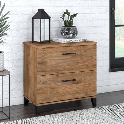 Masala 2-Drawer Lateral Filing Cabinet Red Barrel Studio Color: Fresh Walnut BTY1_S5IPV77