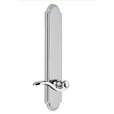 Grandeur 803816 Bellagio Passage Door Lever with Arc Plate Finish: Bright Chrome, Handle Orientation: Right, Backset: 2-3/8 AAE1_E1OKX99