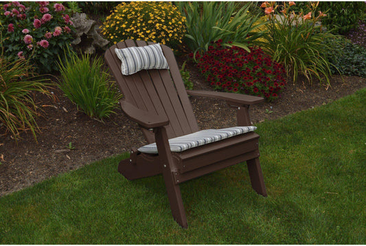 AL Furniture Co Recycled Plastic Folding/ Reclining Adirondack Chair, Al Tudor Brown PJZ6_Z6JFZ95