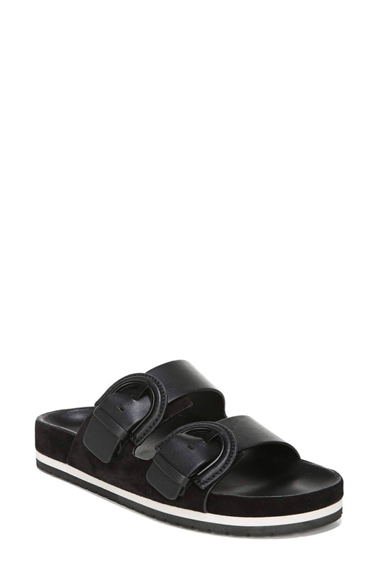 Vince Womens Glyn Leather Slides - Black - Size 10 Sandals GJJ9_R9FYW52