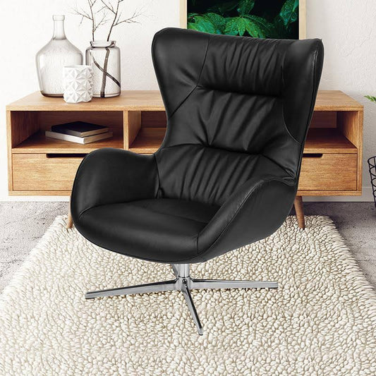 Alamont Furniture Black LeatherSoft Swivel Chair XTT6_I2UPS88