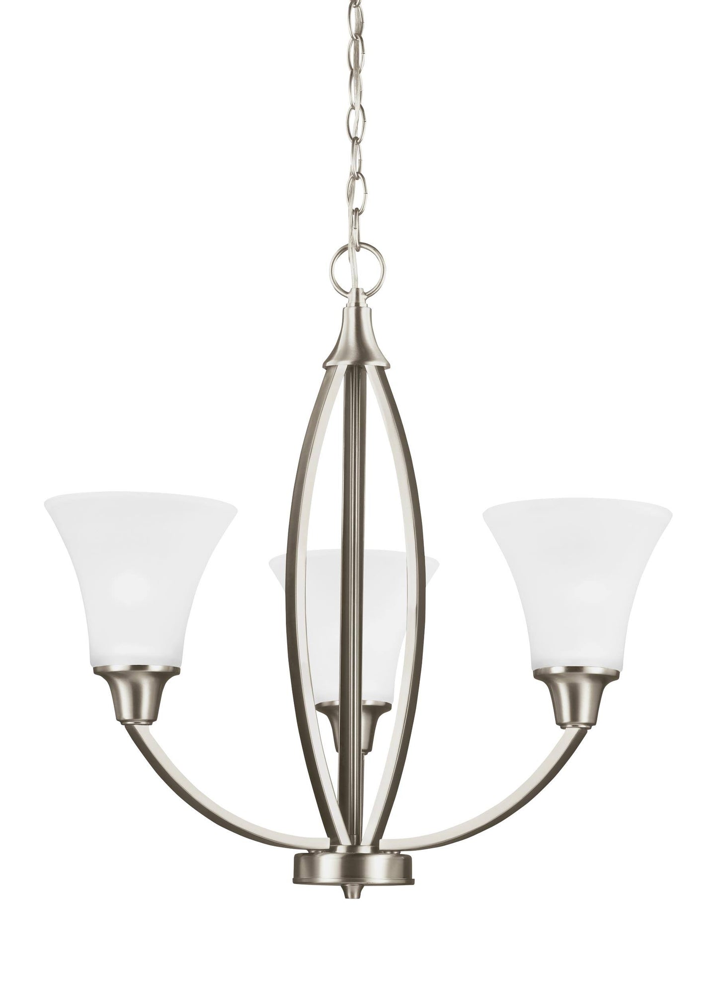 Sea Gull Lighting 3113203EN3-962 Metcalf Three Light Chandelier - Brushed Nickel VMF2_B6ARU32