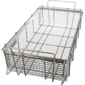 Marlin Steel Material Handling Basket 24x22L x 13-1/4x22W x 5-7/16x22H - 0.5x22 Wire - Stainless Steel SMJ4_C6HAF60