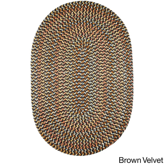 Rhody Rug Cozy Cove Indoor/Outdoor Braided Rug - 10& x 13& Oval - Brown Velvet DKP8_T4MVF82