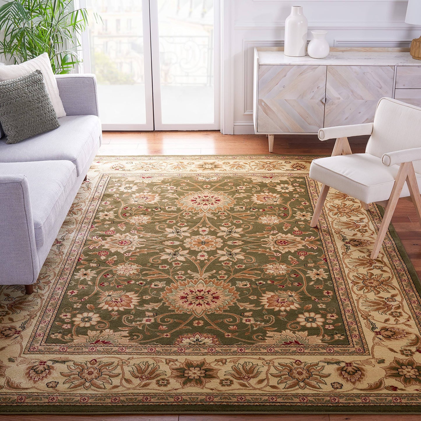 Safavieh Lyndhurst Ambrogina Traditional Rug - 8& x 10& - Sage/Ivory UEN8_D6ZTO60