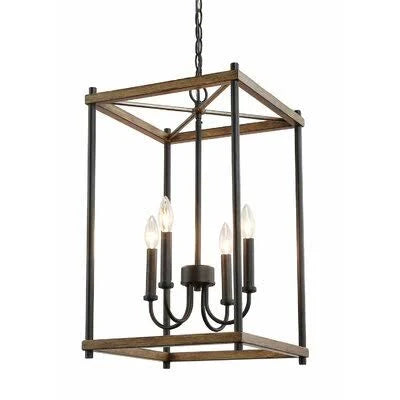 Darrell 4 - Light Lantern Rectangle Pendant Gracie Oaks YEU8_R3MMA98