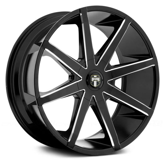 Dub S109 Push Gloss Black Milled 22x9.5 6x139.7 20mm (S109229584+20) VLC8_M8CHP83