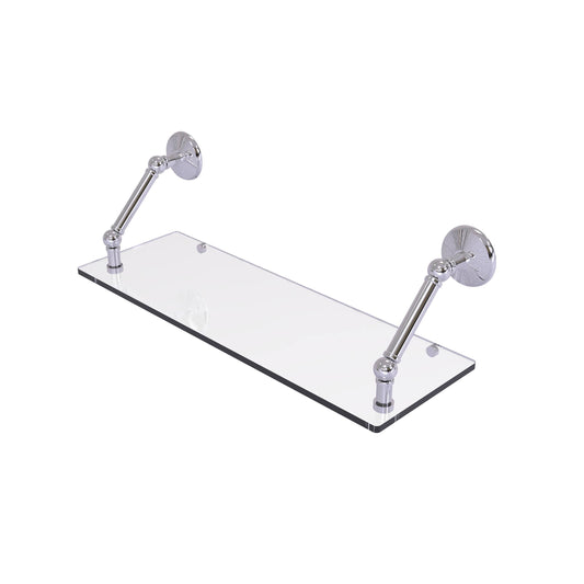 Allied Brass Prestige Monte Carlo Collection 24 inch Floating Glass Shelf Polished Chrome UPO0_O4HJG78