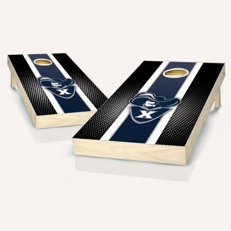 Xavier Musketeers Striped Cornhole Board Set - 2x4 (24 inch x 48 inch) - Choose Your Accessories, Size: Add Carry Case GMT7_R2HLP97