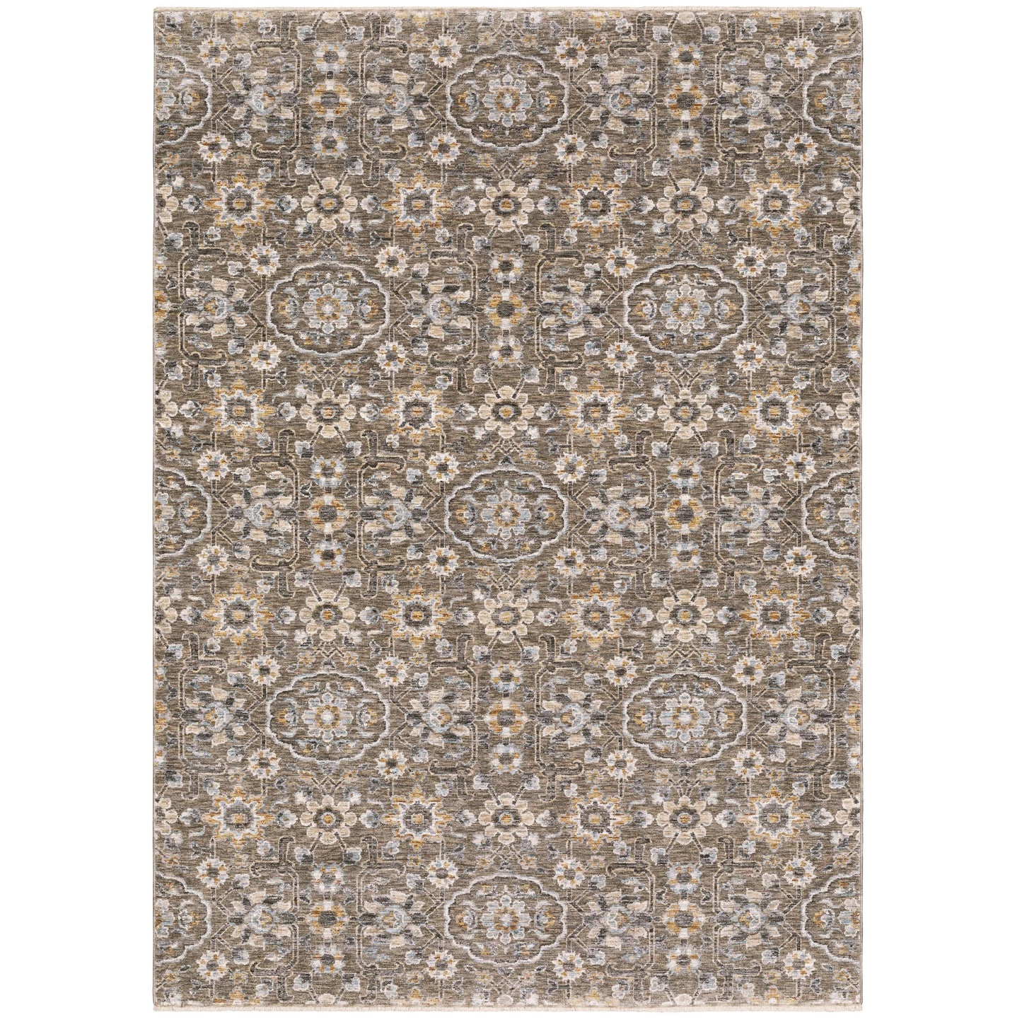 Oriental Weavers Maharaja 532D1 Area Rug, 5&3x22 x 7&6x22 - Grey/ Tan ZBI6_Y1VGY07