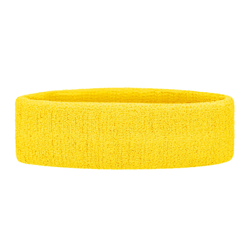 Gogo 100 Pieces Terry Cloth Headbands Cotton Sports Sweatbands - Yellow, 7 x 2 LJQ9_W9BOW76